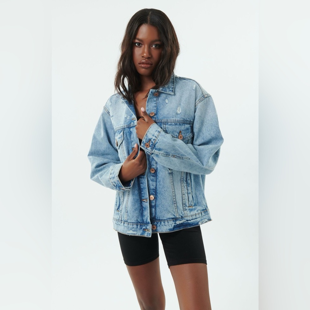 Garage blue boyfriend denim jacket